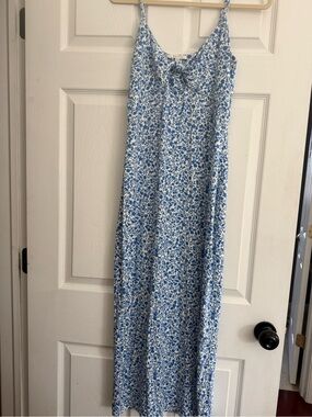 Z Supply Blue and White Floral Slip Dress